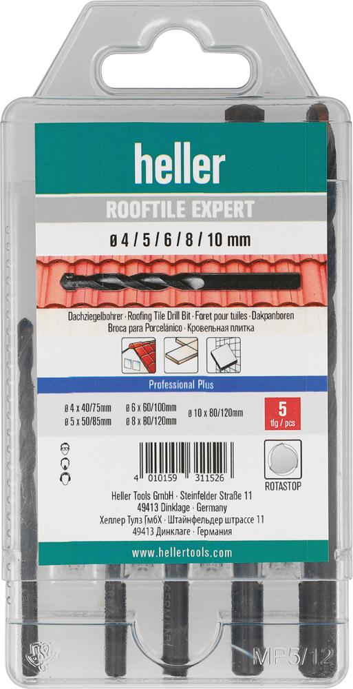 Imagen del producto Juego brocas p. tejas ROOFTILE EXPERT 5 pzas., 4/5/6/8/10mm heller