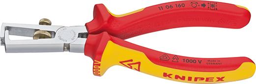 Imagen de ALICATES PELACABLES VDE C/ MANGO VARIOS COMPONENTES 160MM QMM KNIPEX