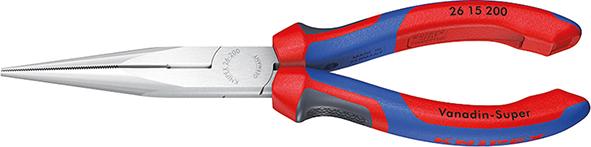 Imagen de ALICATES DE BOCA SEMIRREDONDA CROMADO RECTO CON MANGO VARIOS COMPONENTES 200MM KNIPEX