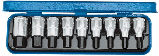 Imagen del producto Jgo puntas destornillador1/2" hembra hex 3/16" hasta 5/8" 9 pzas GEDORE