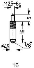 Imagen de CALIBRE DE MEDICIÓN ACEROTIPO 16/16,0MM KÄFER