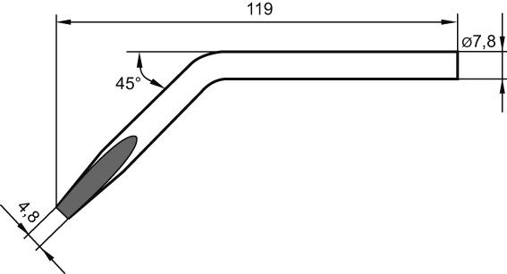 Imagen de PUNTA SOLDADURA FORMA CINCEL ACODADA 0082JD ERSA