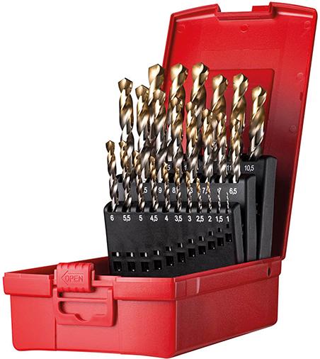 Imagen del producto Jgo broca espir. 1-13mm x0,5 in A002 en caja 118Gtipo N 4xD 25 pzas Punta TiN A095204 Dormer