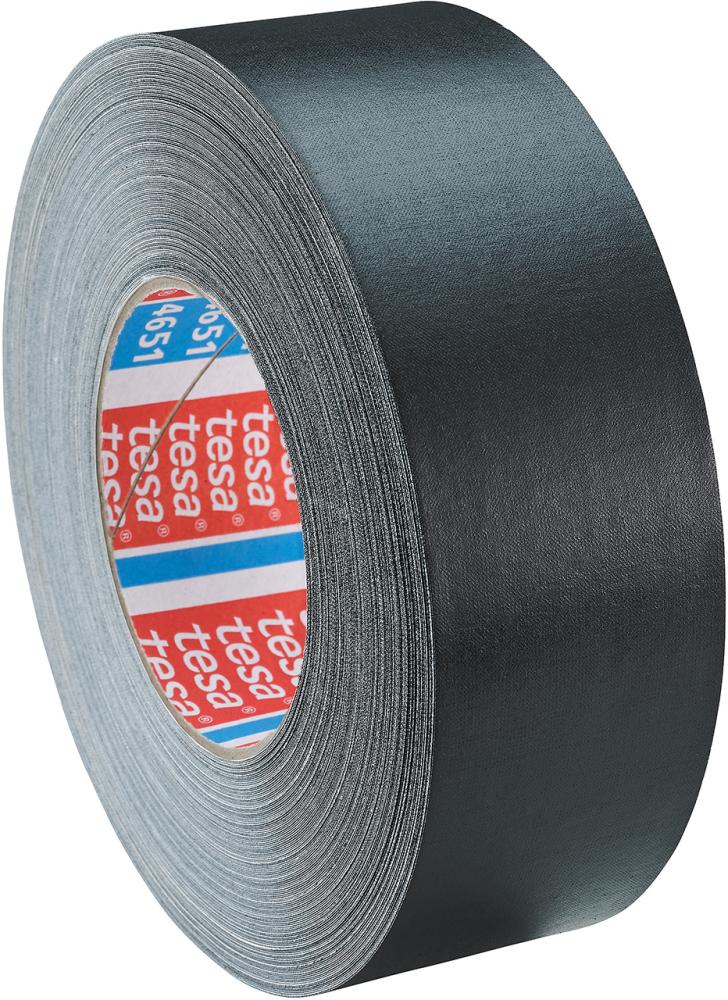 Imagen de CINTA ADHESIVA TELA 4651-04 PLASTIFICADA 25MMX50M NEGRO TESA