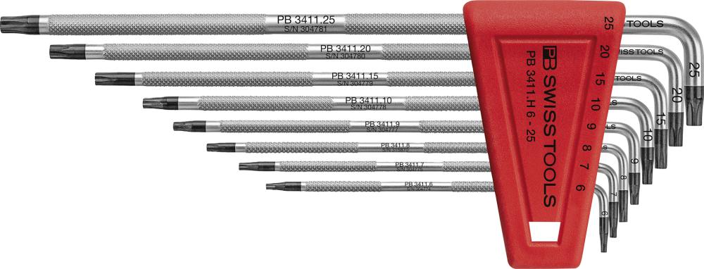 Imagen del producto Juego llaves Allen en soporte plástico 9 piezasT6-T25 SAFETY PB Swiss Tools