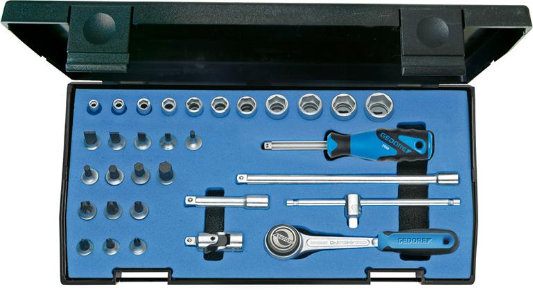 Imagen de JGO LLAVES VASO 1/4" 20IMU-3 32 PZAS GEDORE