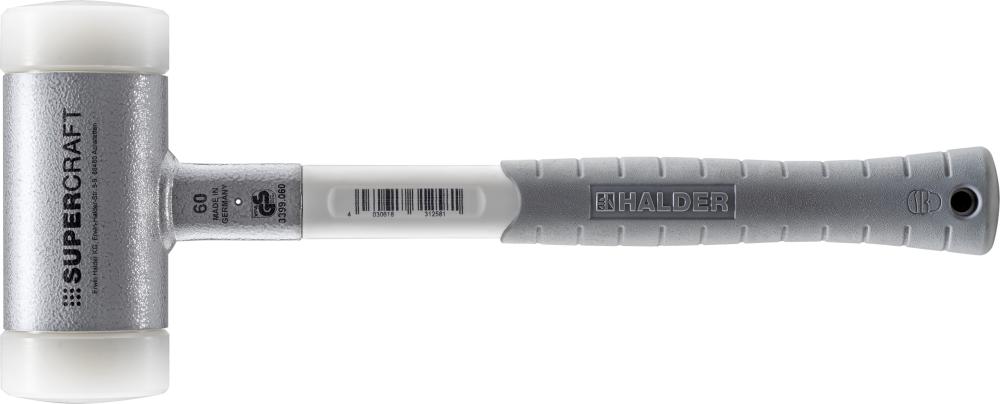 Imagen de MARTILLO NYLON SUPERCRAFT60MM SIN CONTRAGOLPE CON MANGO 3 COMPONENTES HALDER