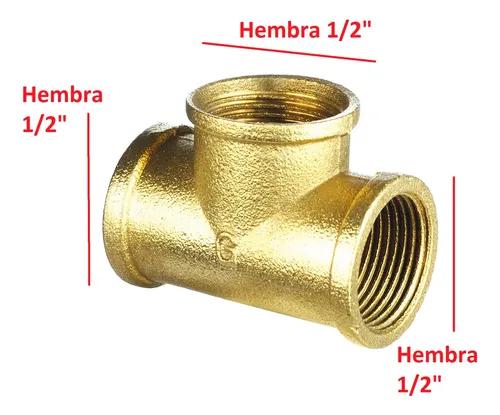 Imagen del producto TE ROSCADA HEMBRA LATON 1/2"