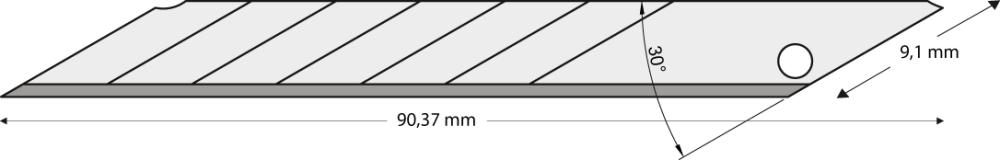 Imagen de HOJA SECCIONABLE 9MM PAQUETE DE 10 UNIDADES 30GRADOS LUTZ BLADES