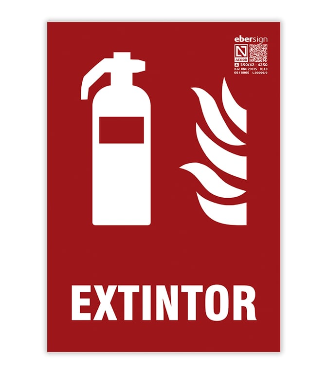 Imagen del producto SEÑAL FOTOLUMINISCENTE EXTINTOR DE INCENDIOS A4 PVC