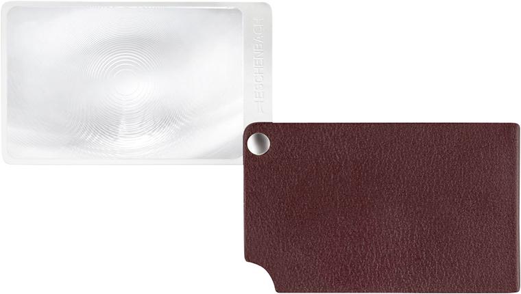 Imagen del producto Lupa de tarjetas bancarias roja visoPOCKET2,5x cuero ESCHENBACH