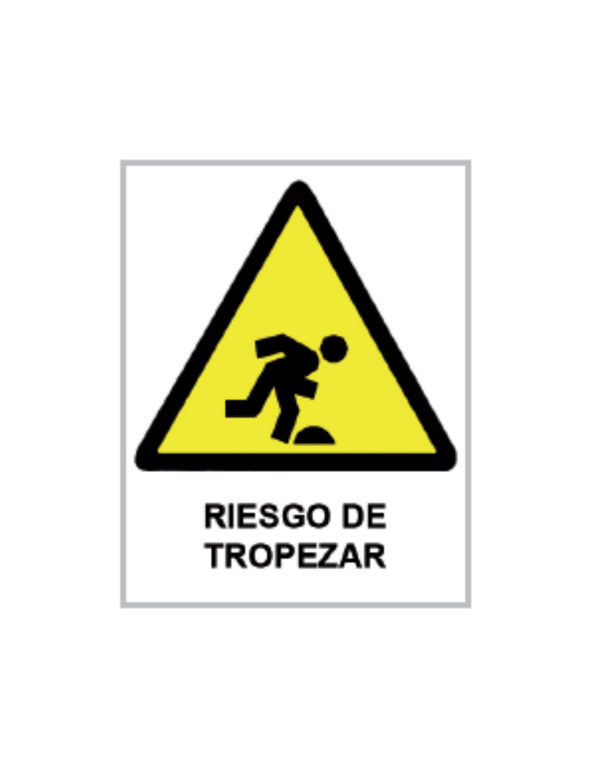 Imagen del producto CARTEL PVC 40X30 RIESGO TROPEZAR