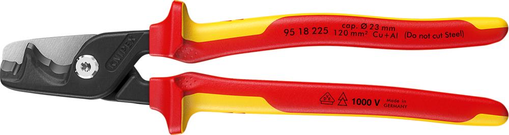 Imagen de CIZALLA PARA CABLE VDE CON MANGO DE VARIOS COMPONENTES CABEZAL DELGADO DE 225 MM KNIPEX
