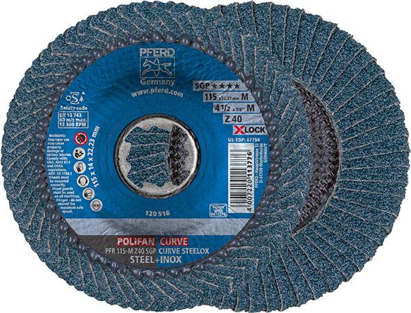 Imagen del producto Disco abrasivo de láminasX-LOCK SGP-CURVE 125mm L K40 Pferd