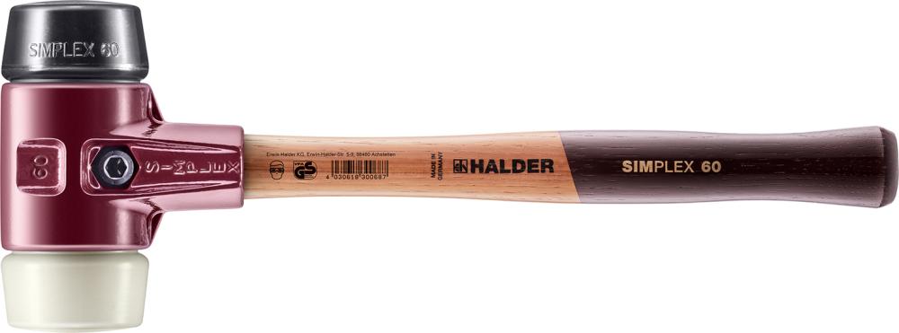 Imagen de MARTILLO DE SUPERFICIE BLANDA SIMPLEX GOMA/NAILON 60MM HALDER