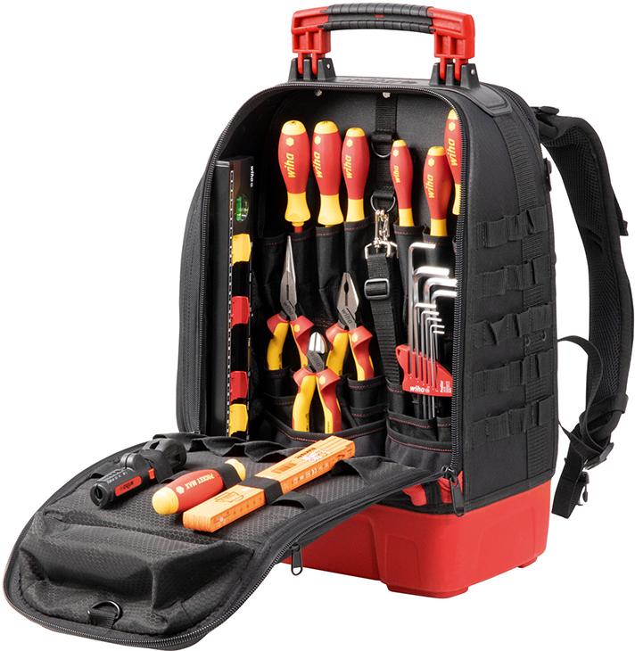 Imagen de SURTIDO DE HERRAMIENTAS ELECTRICISTA DE 27 PIEZASEN MOCHILA WIHA