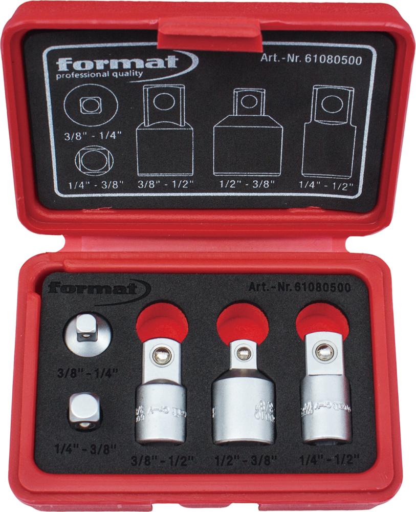 Imagen del producto Jgo pieza ampliadora/ pieza reductora 1/4" 1/2"5 pzas. FORMAT