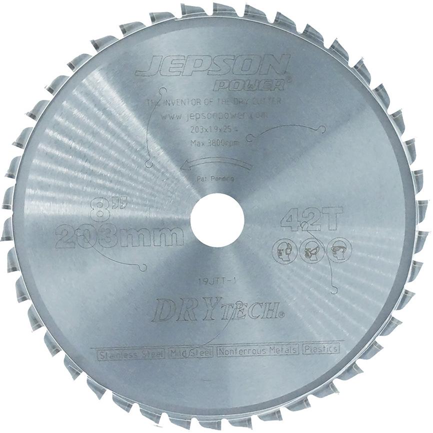 Imagen del producto Hoja de sierra de metal duro Drytech D=203x25,4x1,9mm 42Z paraacero e inox Jepson