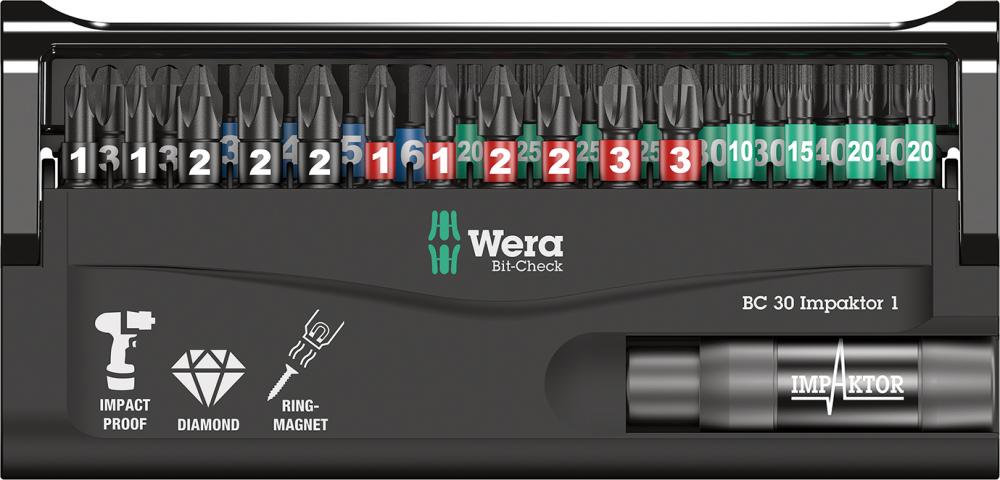 Imagen del producto Jgo puntas Bit-Check 30 Impaktor 1 Wera