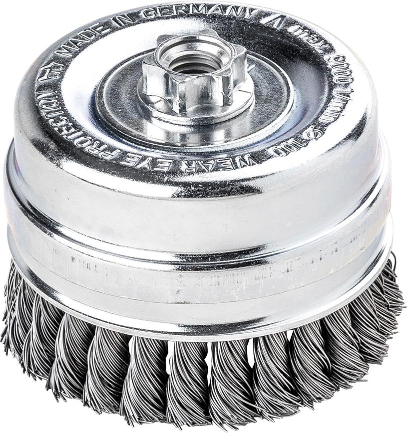 Imagen del producto Cepillo de copa acero M14trenzado 80x0,5mm Lessmann