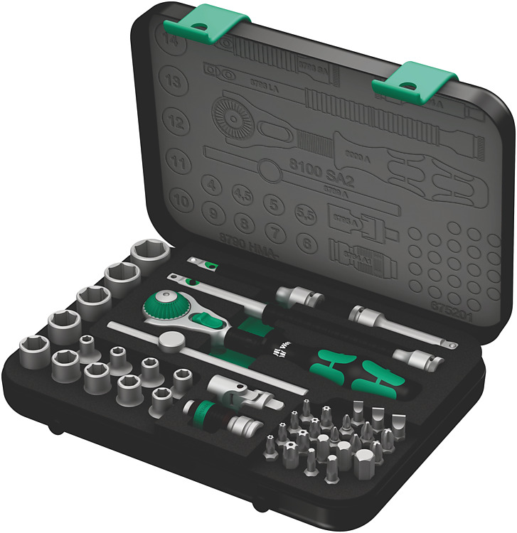 Imagen del producto Juego de carraca Zyklop Speed 1/4” 42 piezas - 8100 SA 2
