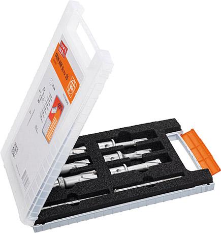 Imagen del producto Juego de brocas sacan. dem. duro QuickIn 35mm Feincada 1xØ12/14/16/18/20/22y 2 espiga de c. 105mm