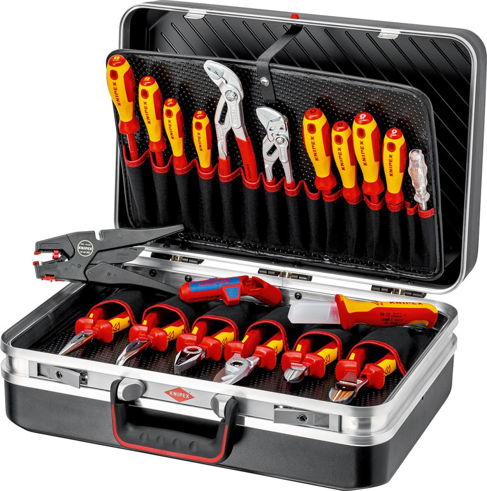 Imagen de SURTIDO DE HERRAMIENTAS VISION ELECTRICISTA DE 20PIEZAS EN MALETÍN DE ABS KNIPEX