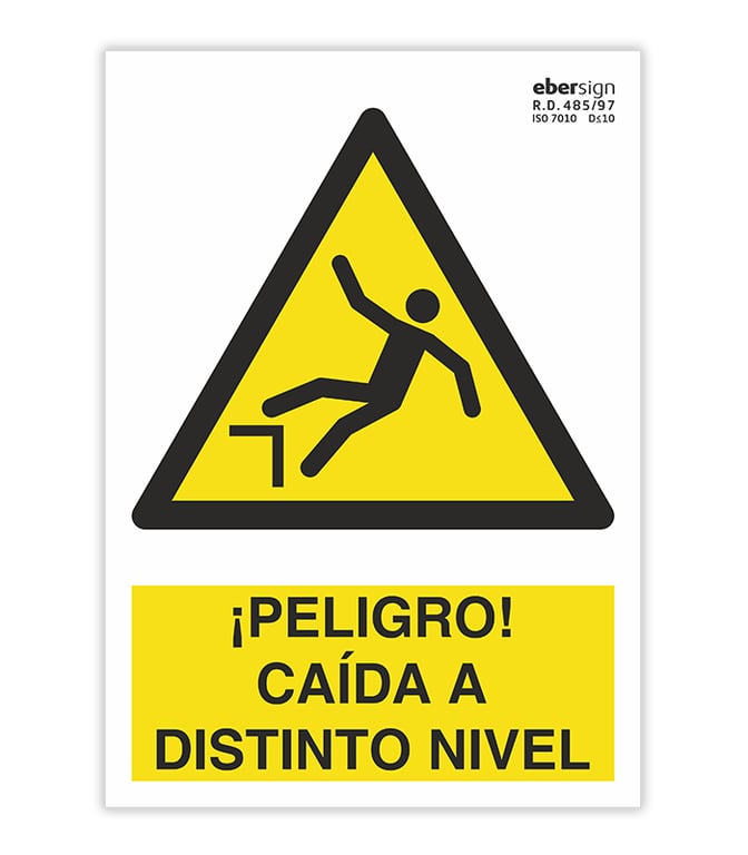 Imagen del producto PELIGRO CAIDA A DISTINTO NIVEL A4 POLI