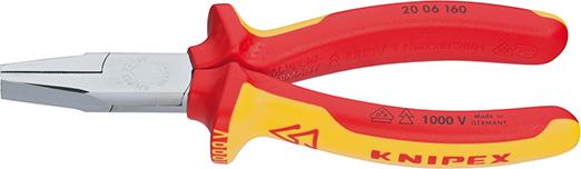 Imagen de ALICATE PUNTA PLANA VDE CON MANGO VARIOS COMPONENTES 160MM KNIPEX