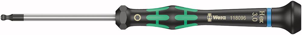 Imagen de DESTORNILLADOR DE ELECTRÓNICA HEMBRA HEX CON CABEZA ESFÉRICA 3MM WERA