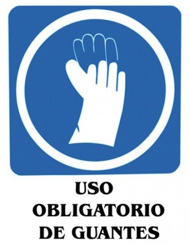 Imagen del producto ADHESIVO 11X15 USO OBLIG GUANTES