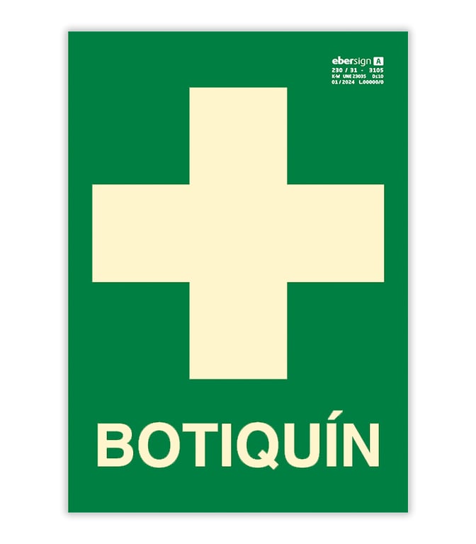 Imagen del producto SEÑAL LUMINISCENTE BOTIQUIN A5 PVC