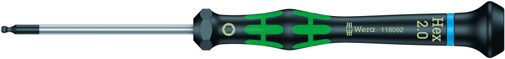 Imagen de DESTORNILLADOR DE ELECTRÓNICA HEMBRA HEX CON CABEZA ESFÉRICA 2MM WERA