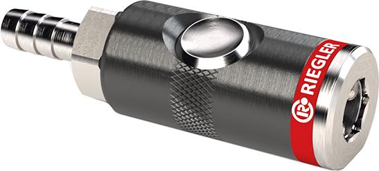Imagen del producto Acoplamiento seguridad con pulsador giratorio, tamaño nom  7,4 mm ojal 6 mm RIEGLER