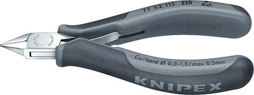 Imagen de CORTAALAMBRES ELECTRÓNICAESD PUNTA PLANA PUNTIAGUDA C/ BISEL PEQUEÑO 115MM KNIPEX