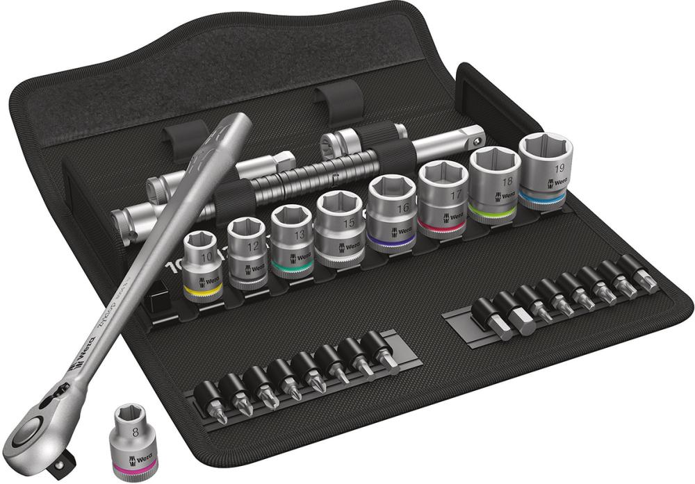 Imagen de JGO LLAVES VASO 3/8" ZYKLOP SWITCH 29 PZAS WERA