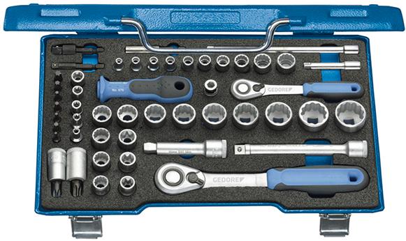 Imagen de JUEGO LLAVES VASO 1/4+3 /8" 50 PZAS D30 TX20U-20GEDORE