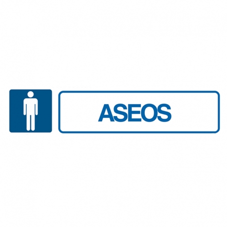 Imagen del producto SEÑAL ASEOS CABALLEROS 175X45 PVC