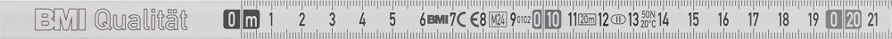 Imagen del producto Cinta métrica con carcasade acero, blanca 10mx13mminicio de medición A Flextop BMI