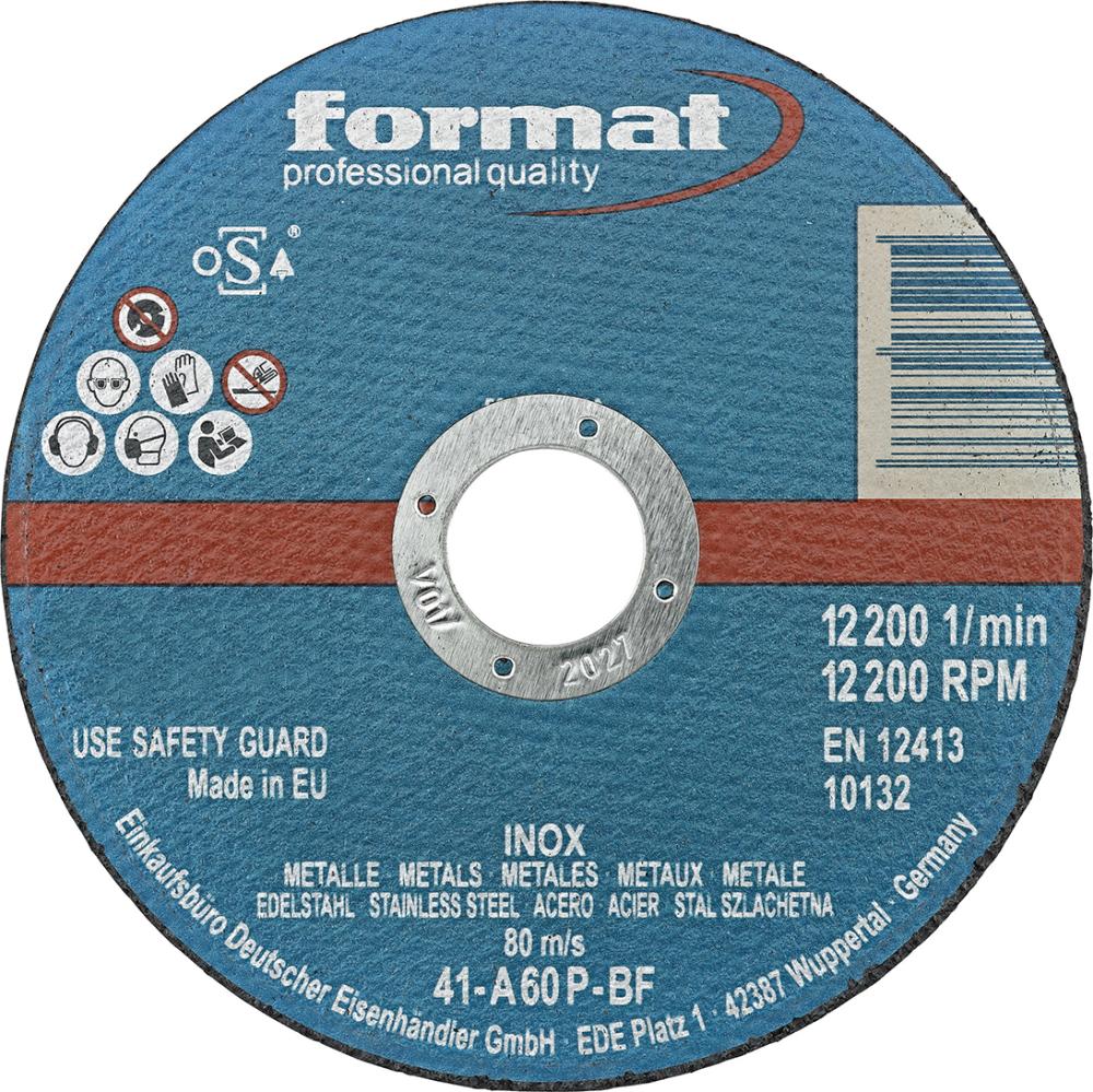 Imagen de DISCO DE CORTE RECTO PARAV2A 230X1,9MM FORMAT
