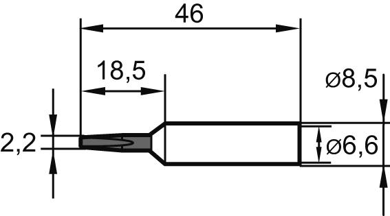 Imagen de PUNTA DE SOLDAR ERSADUR Nº 832 2,2 MM CINCEL ERSA