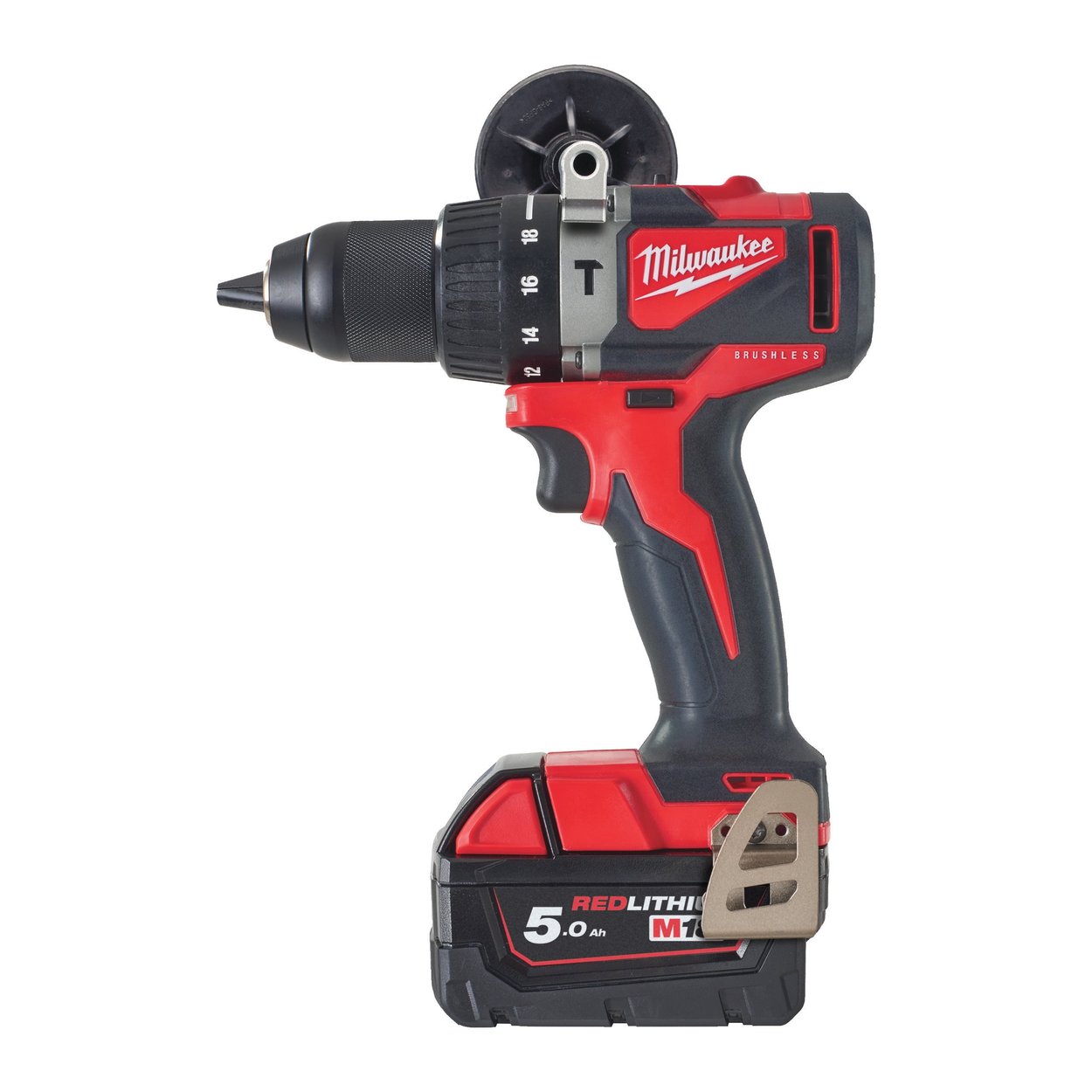 Imagen del producto Taladro percutor sin escobillas con 2 baterías 5.0AH M18BLPD2-502X
