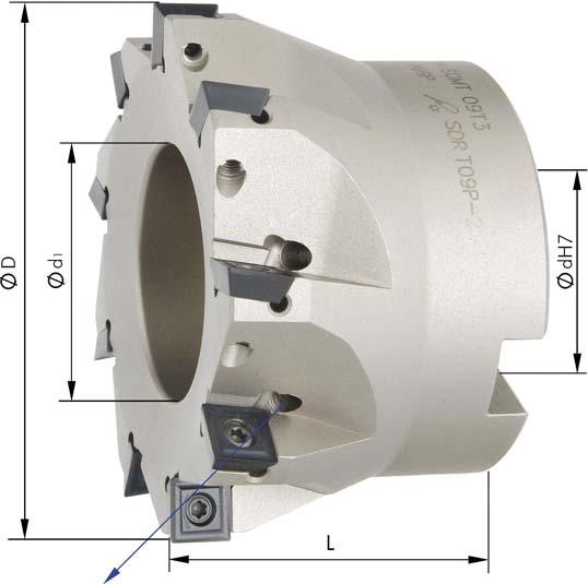 Imagen del producto Portacuchillas áng. 90º Z5 refrigeración interna D40mm para SOMT09