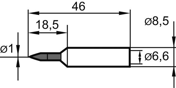 Imagen de PUNTA DE SOLDAR ERSADUR Nº 832 1,0 MM PUNTIAGUDA,EXTENDIDA ERSA