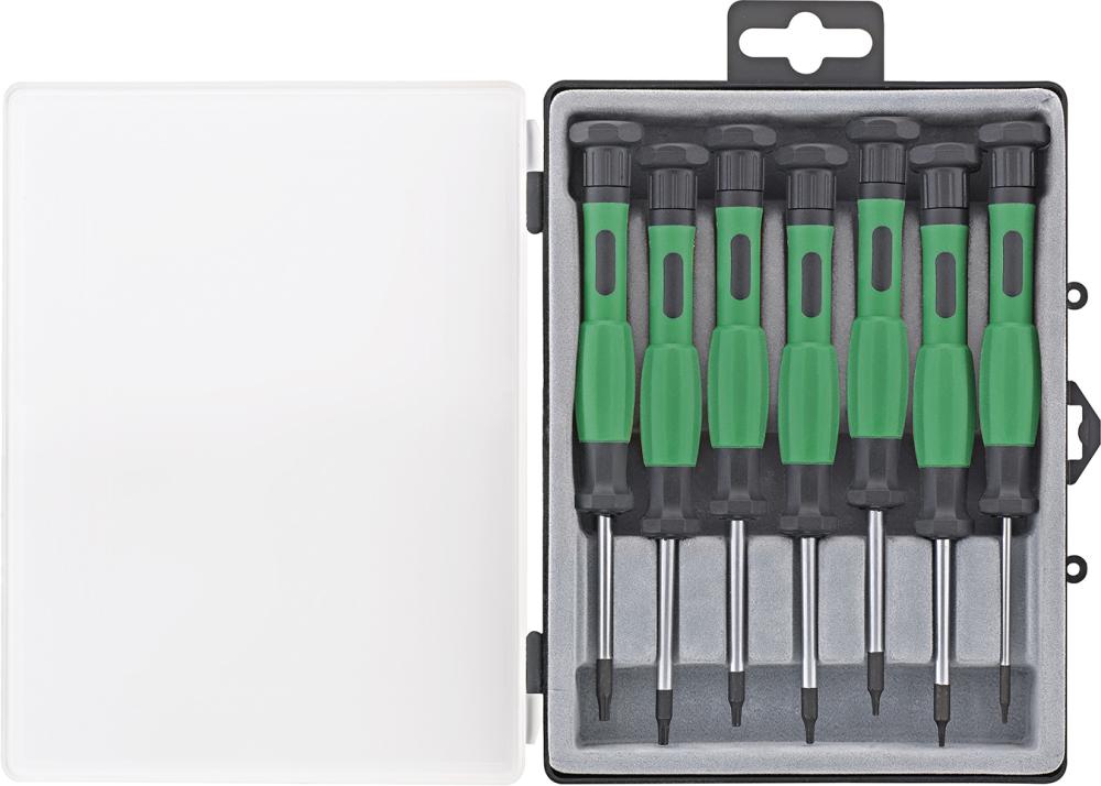 Imagen de JUEGO DE DESTORNILLADORESDE ELECTRÓNICA 7 PIEZAS TFORTIS