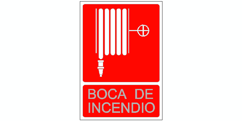 Imagen del producto CARTEL PVC 21X29 FOTOLUM. BOCA INCENDIOS
