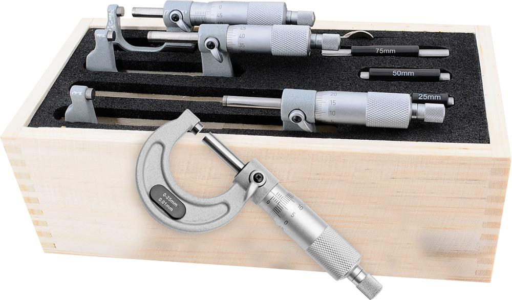 Imagen del producto Jgo micrómetros de exteriores 0-100mm FORTIS