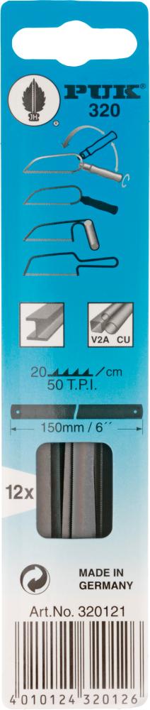 Imagen del producto Hoja sierra metal 320 corte preciso 150mm PUK