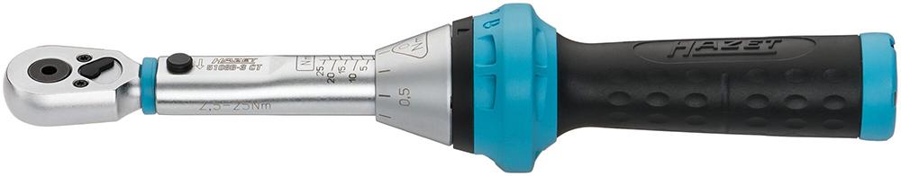 Imagen de LLAVE DINAMOMÉTRICA 5108 B-3CT 2,5-25NM 1/4" PORTAPUNTAS HAZET