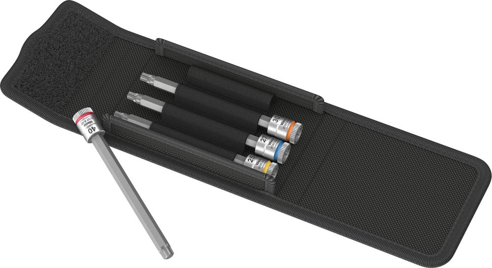 Imagen del producto Jgo puntas destornilladorcon función retención 1/4" T25-T40x100mm 4 unidades Wera